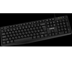 CANYON klaviatūra KB-1 UK su laidu Juodas