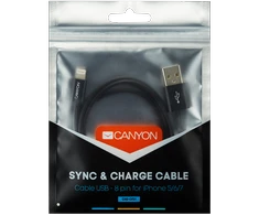 CANYON kabelis CFI-1 Lightning 5W 1m Juodas