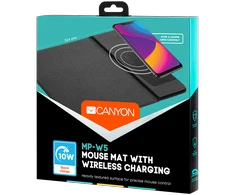 Pelės kilimėlis su belaidžiu QI įkrovikliu Canyon MP-W5, 324x244x6mm