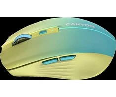 CANYON pelė MW-44 Wireless Charge Geltona mėlyna