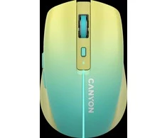 CANYON pelė MW-44 Wireless Charge Geltona mėlyna