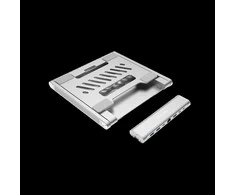 Canyon Nešiojamas kompiuterio stovas su šakotuvu, TYPE C F į HDMI2.0+2USB3.0+USBC3.0+RJ45+PD, TYEP C - C kabelis 1m baltas su Emark: HUSB332A, Medžiaga: Aliuminio korpusas+ABS+PS, Dydis: 245x240x27.2+/-0.3mm, Svoris: 1304g
