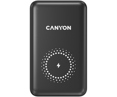 CANYON maitinimo blokas PB-1001 10000 mAh PD 18W QC 3.0 Wireless 10W Juodas