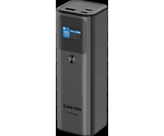 CANYON maitinimo blokas PB-2010 TFT 27000 mAh 97,2Wh PD140W QC 3.0 Tamsiai pilka
