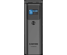 CANYON maitinimo blokas PB-2010 TFT 27000 mAh 97,2Wh PD140W QC 3.0 Tamsiai pilka