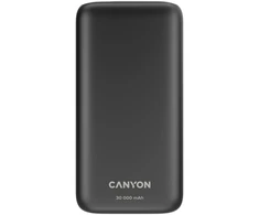 CANYON maitinimo blokas PB-301 LED 30000 mAh PD 20W QC 3.0 Juodas