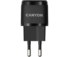 CANYON H-20-05, PD 20W Įvestis: 100V-240V, Išvestis: 1 prievado įkrovimas: USB-C:PD 20W (5V3A/9V2.22A/12V1.66A), Eu kištukas, Viršįtampa, perkaitęs, Apsauga nuo viršsrovių ir trumpojo jungimo Atitinka CE RoHs, ERP. Dydis: 68,5*29,2*29,4mm, 32,5g, Juodas