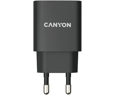 CANYON H-20, PD 20W Įvestis: 100V-240V, Išvestis: 1 prievado įkrovimas: USB-C:PD 20W (5V3A/9V2.22A/12V1.67A), Eu kištukas, Viršįtampa, perkaitimo, per didelės srovės ir trumpojo jungimo apsauga Atitinka RoH, ERPCE. Dydis: 80*42,3*30mm, 55g, Juodas