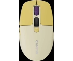 CANYON pelė MW-26 LCD tyli dvigubo režimo belaidė Geltona