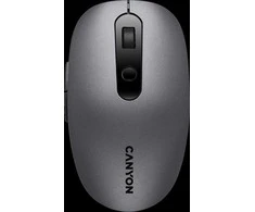 CANYON MW-9, 2 in 1 Optinė belaidė pelė 6 mygtukai, DPI 800/1000/1200/1500, 2 mode(BT/ 2.4GHz), Baterija AA*1pcs, Pilkas, 65.4*112.25*32.3mm, 0.092kg