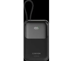 CANYON maitinimo blokas OnPower 101 įmontuotas kabelis 10000 mAh PD22.5W juodas