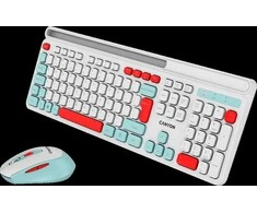 CANYON HSET-W5 EN Klaviatūra ir pelė AAA+AA Wireless Baltas