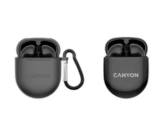 Belaidės žaidimų ausinės Canyon TWS-6, Juodos spalvos