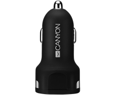 CANYON automobilinis pakrovejas C-04 2.4A/2USB-A Juodas
