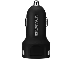 CANYON automobilinis pakrovejas C-04 2.4A/2USB-A Juodas