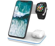 Universalus Belaidis įkroviklis Canyon 3in1 Wireless Charger WS-303, tinka vienu metu įkrauti Apple Watch, iPhone ir Airpods