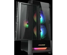 COUGAR DUOFACE RGB kompiuterio korpusas, vidutinio dydžio bokštas, Juodas