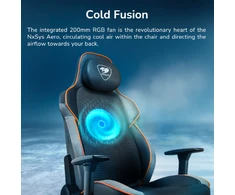 Cougar žaidimų kėdė NxSys Aero, Juoda / oranžinė spalva
