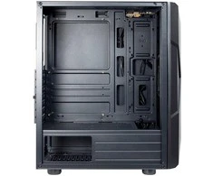 Inter tech Chassis IT-3306 Cavy Gaming Tower, ATX, 1xUSB3.0, 2xUSB2.0, PSU pasirinktinai, Lango šoninis skydelis, LED juostos priekyje , 120mm ARGB ventiliatorius, Juodas