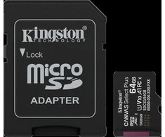 Kingston MicroSD Card Canvas Select Plus 64GB Class 10 + Adapteris (SDCS3/64)