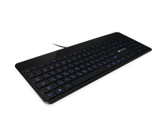 CANYON klaviatūra HKB-5 EN/RU LED Multimedia Slim, juoda