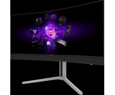 LORGAR 34MP1, UWQHD MiniLED Gaming Monitorius Pro, 34'' (3440*1440) VA curved monitorius, juodas/milky pilkas