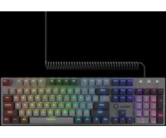 LORGAR Azar 514, Laidinė mechaninė žaidimų klaviatūra, RGB foninis apšvietimas, 1680000 spalvų variacijų, 18 režimų, klavišų skaičius: 104, 50 mln. paspaudimų, linijiniai „dream“ jungikliai, 3,4 m ilgio spyruoklinis laidas, ABS plastikas+metalas, magnetinis dangtelis, 450*136*39 mm, 1,17 kg, juodas, EN išdėstymas
