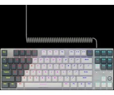 LORGAR Azar 514TKL, su laidu RGB mechaninė klaviatūra žaidimams, baltas, EN išdėstymas