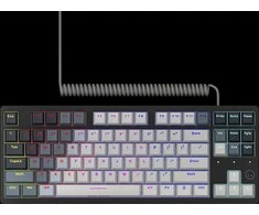 LORGAR Azar 514TKL, su laidu RGB mechaninė klaviatūra žaidimams, baltas, EN išdėstymas