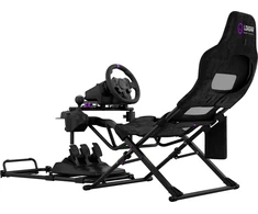 LORGAR FLEX RAF1, Sim Racing Cockpit Advanced, Foldable, 150x72x113 cm-playing, 38x72x126cm-folded, Juodas