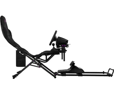 LORGAR FLEX RAF1, Sim Racing Cockpit Advanced, Foldable, 150x72x113 cm-playing, 38x72x126cm-folded, Juodas