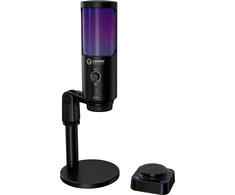 LORGAR SMP40, RGB Microphone with external mute button and metal stand, Juodas