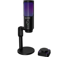 LORGAR SMP40, RGB Microphone with external mute button and metal stand, Juodas