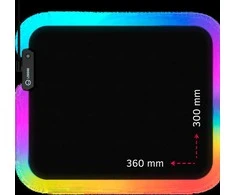 Lorgar Steller 913, Pelės kilimėlis žaidimams, Didelės spartos paviršius, neslystantis guminis pagrindas, RGB apšvietimas, USB jungtis, Lorgar WP Gameware palaikymas, dydis: 360mm x 300mm x 3mm, svoris 0,250kg