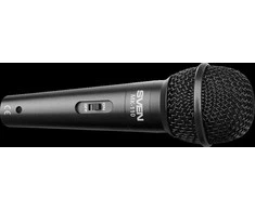 Mikrofonas SVEN MK-110 (laidinis, dinaminis, metalinis, laidas 4,0 m, 6,3 / 3,5 mm lizdas, juodas)