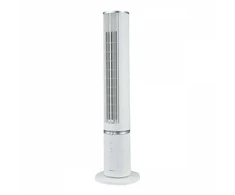 Ventiliatorius Midea Aroma Tower fan, 45W, Fully Detachable for Easy Cleaning, Built-in Essential Oil Diffuser, Air flow: 38.3 m3/min, 2 Wind modes - Normal/Sleeping, 4 speed settings, 7h timer, Multi-angle Remote control, Oscillation 70, baltos spalvos, 1032x275x275