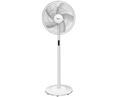 Midea Stovo ventiliatorius, 48W, 40cm, 8 greičiai, 8h laikmatis, LED ekranas, elektrinis valdymas nuotoliniu būdu, 3 viename: stovas/stalas/stalas+stovas, valdymo pultas ant galinio variklio dangčio, oro srautas: 41m³/min, triukšmo lygis: 38-65 dB, svyravimas 85°, pakreipimas, 41m³/min, miego režimas