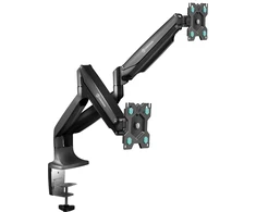 Laikiklis ONKRON Dual Monitorius Desk Mount Stand for 13 to 32-Inch LCD LED Monitors iki 9kg, Juodas