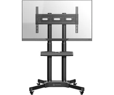 ONKRON Mobile TV Stand Rolling TV Cart for 40 to 65 Inch LCD LED TV Screens, Juodas