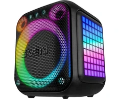 Portable speaker SVEN PS-880, juodas, power output 110W (RMS), TWS, Bluetooth, FM, USB, Micro SD, LED-display, lithium battery