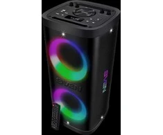 Ausinės Nešiojamas garsiakalbis SVEN PS-950, juodas, galia 2x80W (RMS), TWS, Bluetooth, IPx4, FM, USB, Micro SD, LED ekranas, ličio baterija
