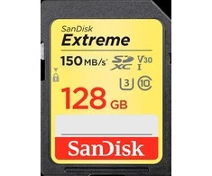 Atminties kortelė Sandisk Extreme SDXC, 128 GB
