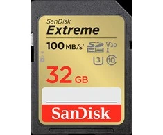 SanDisk Extreme PLUS 32 GB SDHC atminties kortelė + 2 metai RescuePRO Deluxe iki 100 MB/s ir 60 MB/s skaitymo / rašymo greitis, UHS-I, 10 klasė, U3, V30, EAN: 619659189433