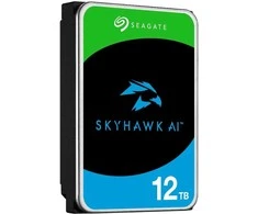 „SEAGATE“ vaizdo stebėjimo optimizuotas dirbtinio intelekto „Skyhawk“ 12 TB HDD SATA 6 Gb/s 512 MB talpyklos 3,5 colio CMR Helium