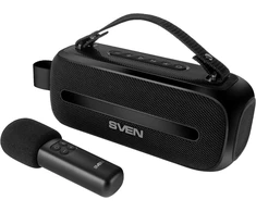 Speaker SVEN PS-255, juodas (12W, Bluetooth, FM, USB, karaoke mic, 3600mAh)