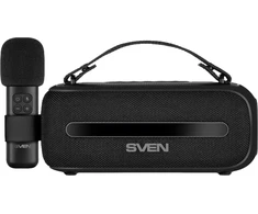 Speaker SVEN PS-255, juodas (12W, Bluetooth, FM, USB, karaoke mic, 3600mAh)