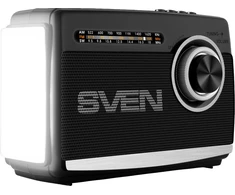 Garsiakalbis SVEN SRP-155, juodas (3W, Bluetooth, FM/AM/SW, USB, Micro SD, žibintuvėlis, baterija)
