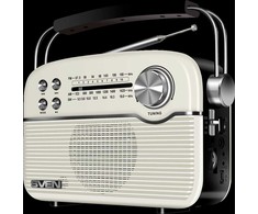 Speaker SVEN SRP-500, baltas (3W, Bluetooth, FM/AM/SW, USB, Micro SD, AUX, battery)