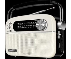 Garsiakalbis SVEN SRP-505, baltas (3W, Bluetooth, FM/AM/SW, USB, Micro SD, AUX, baterija)