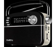 Garsiakalbis SVEN SRP-505, juodas (3W, Bluetooth, FM/AM/SW, USB, Micro SD, AUX, baterija)